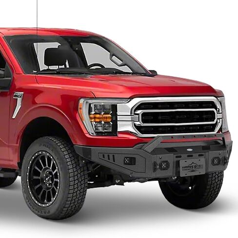 Hooke Road F150 Front Bumper Compatible with Ford F-150 2021 2022 2023(Excluding Raptor)- HR Discovery Bumper w/Winch Plate & LED Spotlights in Saudi Arabia
