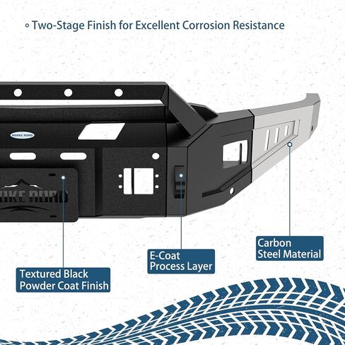 Hooke Road F150 Front Bumper Compatible with Ford F-150 2021 2022 2023(Excluding Raptor)- HR Discovery Bumper w/Winch Plate & LED Spotlights in Saudi Arabia