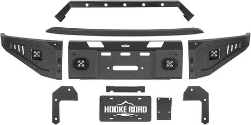 Hooke Road F150 Front Bumper Compatible with Ford F-150 2021 2022 2023(Excluding Raptor)- HR Discovery Bumper w/Winch Plate & LED Spotlights in Saudi Arabia