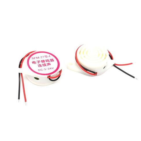 50pcs SFM-27 Active Buzzer DC3-24V piezoelectric Buzzer 3015 high Decibel Continuous Sound Alarm White in Saudi Arabia