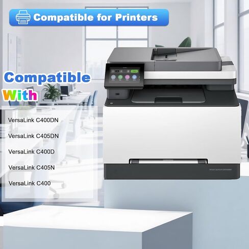 VersaLink C400 C405 Toner Cartridge Extra High-Yield(10500/8000) Replacement for Xerox 1106R03524 106R03525 106R03526 Compatible with VersaLink C400DN C405DN C400D C405N C400 C405 Printer(B/C/M/Y) in Saudi Arabia