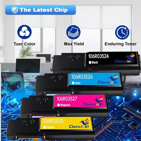 VersaLink C400 C405 Toner Cartridge Extra High-Yield(10500/8000) Replacement for Xerox 1106R03524 106R03525 106R03526 Compatible with VersaLink C400DN C405DN C400D C405N C400 C405 Printer(B/C/M/Y) in Saudi Arabia