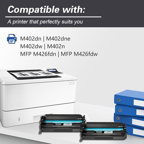 خرطوشة حبر 26X سوداء عالية الإنتاجية (عبوتان) بديلة لـ HP 26X 26A CF226X تعمل لطابعة M402n MFP M426fdw M402dn M402 M402dw M402dne M426fdn M426 M426dw، CF226XD in Saudi Arabia