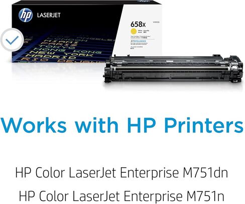 خرطوشة حبر HP 658X صفراء عالية الإنتاجية | يعمل بالألوان Laserjet Enterprise M751 Series | W2002X in Saudi Arabia