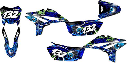 Graphics Kit for Apollo RFZ Z20 Z40 (All Years) CORE Series Blue 9 Mil - Easy Go - Dirt Pit Bike Motorcycle Stickers, Dirtbike Racing Automotive Decal Motocross Accessories no-Plastics in Saudi Arabia