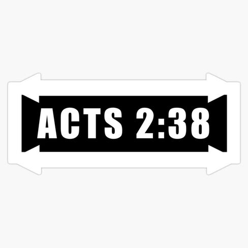 Obey Acts 2:38 Bible Verse Repent And Be Baptized | Christian Sticker Vinyl Bumper Sticker Decal Waterproof 5" in Saudi Arabia