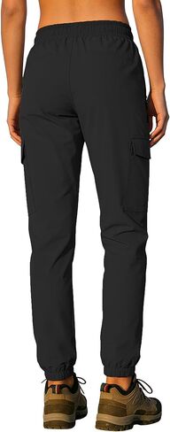 سراويل للمشي لمسافات طويلة للنساء UPF 50+ البضائع سريعة الجفاف مقاومة للماء خصر مرن جيوب بسحاب السفر العمل خفيف الوزن الجري in Kuwait