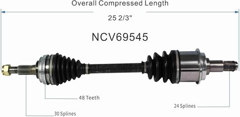GSP NCV69545 CV Axle Shaft Assembly - Left Front (Driver Side), black in Saudi Arabia