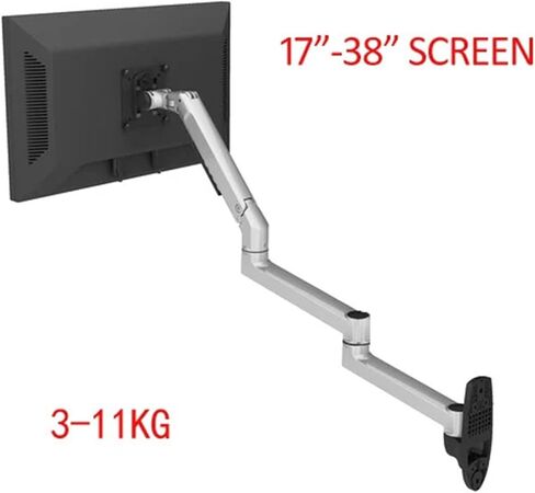DL-7013 17-38 inch Mechanical Spring Aluminum Steel LCD Monitor TV Wall Mount Bracket Long Arm 2-10kg 3-11kg 100x100 200x200(7013II Black) in Saudi Arabia