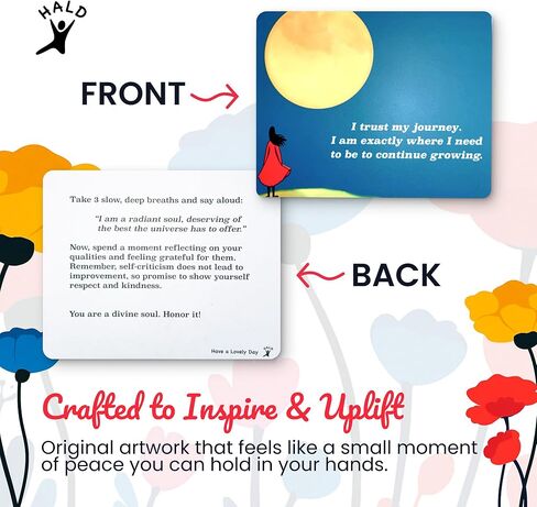 HALD Positive Affirmation Cards with Mindfulness Exercises, Inspirational Tools for Everyone, Motivational Items, Self Care Gifts for Women, Men & the Youth, 60 Transformative Affirmation Cards in Saudi Arabia
