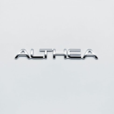 شعار شارة السيارة Althea باللون الكروم in Saudi Arabia