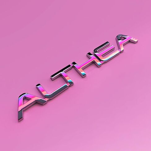 شعار شارة السيارة Althea باللون الكروم in Saudi Arabia