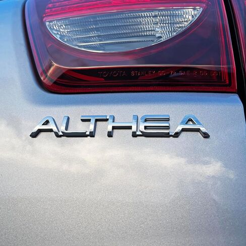 شعار شارة السيارة Althea باللون الكروم in Saudi Arabia