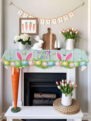 Christmas Grid Leopard Xmas Tree Mantel Scarf Fireplace Top Runner,Mantel Scarves Cover Table Runners for Home Daily Use Holiday Party Decor 70x17in,Winter Snowflake Texture on Red in Kuwait