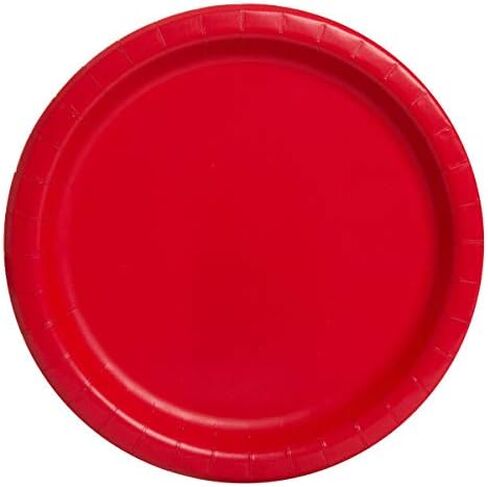 Pumpkin Orange Solid Round Paper Dessert Plates (17cm) 20 Count - Vibrant Paper Plates for Parties and Events, Perfect for Appetizers, Snacks, and Desserts in Saudi Arabia