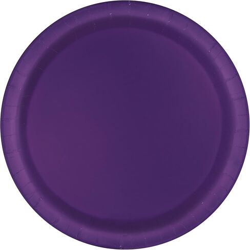 Pumpkin Orange Solid Round Paper Dessert Plates (17cm) 20 Count - Vibrant Paper Plates for Parties and Events, Perfect for Appetizers, Snacks, and Desserts in Saudi Arabia