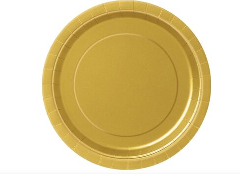 Pumpkin Orange Solid Round Paper Dessert Plates (17cm) 20 Count - Vibrant Paper Plates for Parties and Events, Perfect for Appetizers, Snacks, and Desserts in Saudi Arabia