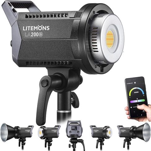 Godox Litemons LA300R 330W RGB LED Monolight مع عاكس تثبيت Bowens، التحكم في التطبيق، 1800-10,000K CCT، 92,900 Lux، طاقة تيار متردد لإنتاج الفيديو ومدونات الفيديو in Saudi Arabia