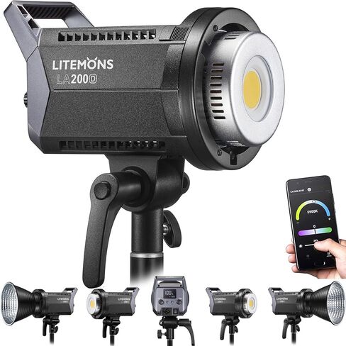 Godox Litemons LA300R 330W RGB LED Monolight مع عاكس تثبيت Bowens، التحكم في التطبيق، 1800-10,000K CCT، 92,900 Lux، طاقة تيار متردد لإنتاج الفيديو ومدونات الفيديو in Saudi Arabia