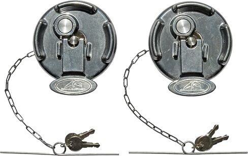 Keyed Alike Pair of Locking Lever Style Diesel Fuel Caps for Peterbilt in Saudi Arabia