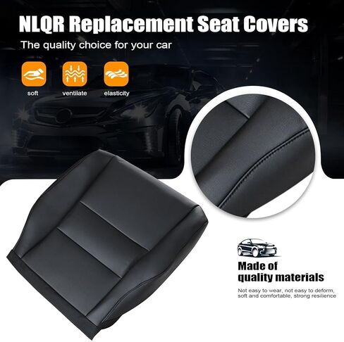 NLQR غطاء مقعد جلدي بديل للسائق الأمامي باللون الأسود من الألياف الدقيقة متوافق مع Honda CRV 2007 2008 2009 2010 2011 in Saudi Arabia