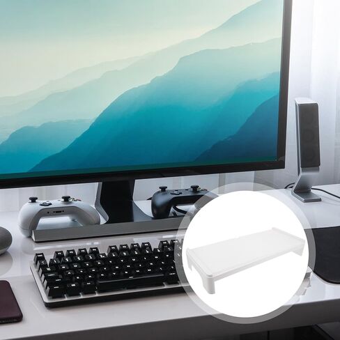 NOLITOY Plastic Computer Monitor Stand Riser with Elevated Design for Cervical Spine Protection Desktop Rack for Office Home School Use High-grade Material Computer Screen Organizer in Saudi Arabia