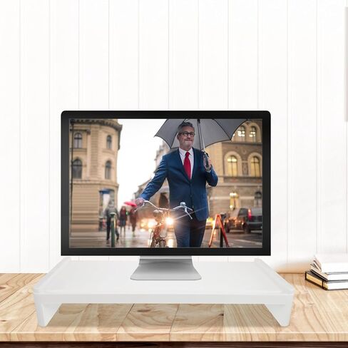NOLITOY Plastic Computer Monitor Stand Riser with Elevated Design for Cervical Spine Protection Desktop Rack for Office Home School Use High-grade Material Computer Screen Organizer in Saudi Arabia