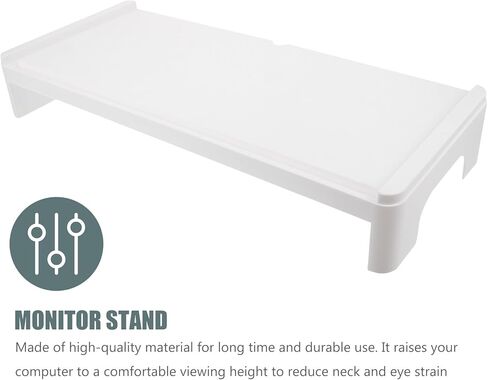 NOLITOY Plastic Computer Monitor Stand Riser with Elevated Design for Cervical Spine Protection Desktop Rack for Office Home School Use High-grade Material Computer Screen Organizer in Saudi Arabia
