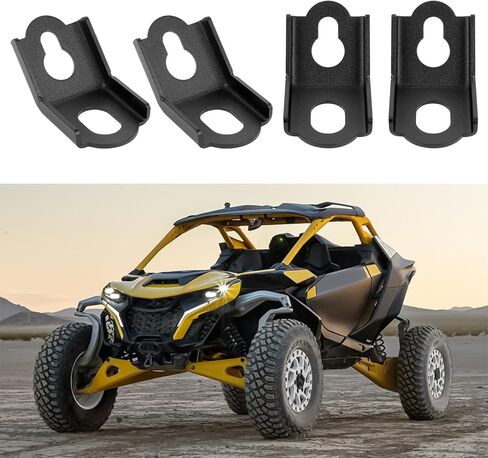 PSLER Tie Down Brackets Hooks for Maverick X3 Max, MAX RS RR DS Turbo 2017 2018 2019 2020 2021 2022 2023 2024 (4pcs), Black in Saudi Arabia