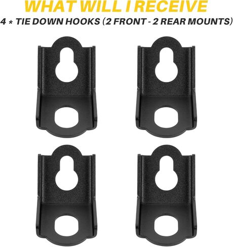 PSLER Tie Down Brackets Hooks for Maverick X3 Max, MAX RS RR DS Turbo 2017 2018 2019 2020 2021 2022 2023 2024 (4pcs), Black in Saudi Arabia