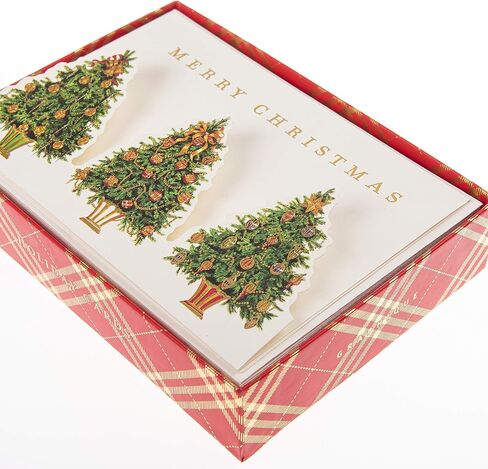 Graphique Hammered Dove Holiday Cards | Pack of 15 Cards with Envelopes | Christmas Greetings | Gold Foil | Boxed Set | 4.75" x 6.625" in Saudi Arabia