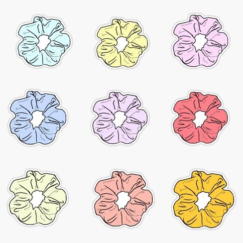 Scrunchies Sticker Vinyl Waterproof Sticker Decal Car Laptop Wall Window Bumper Sticker 5" in Saudi Arabia