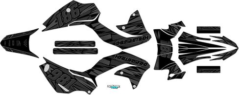 Graphics Kit for Kawasaki KLX 230 (2020,2021,2022,2023) Twitch Series Green 16 Mil - Dirt bike Custom Racing Graphics Decals Stickers Kit, no-plastics in Saudi Arabia