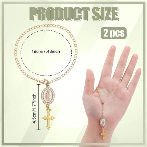WEBEEDY 2 PCS Steering Wheel Charm Auto Hanging Pendant with Charm and Crucifix Car Protection Charm Decor for Men Women Home Wall Decoration, 5.3 Inch in Saudi Arabia