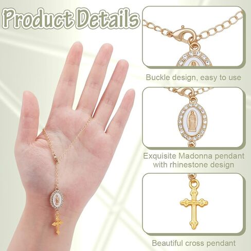 WEBEEDY 2 PCS Steering Wheel Charm Auto Hanging Pendant with Charm and Crucifix Car Protection Charm Decor for Men Women Home Wall Decoration, 5.3 Inch in Saudi Arabia
