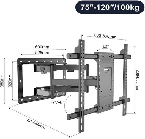 Ultra-thin TV hanger 85 86 90 98 inch telescopic rotating built-in bracket H10 in Saudi Arabia