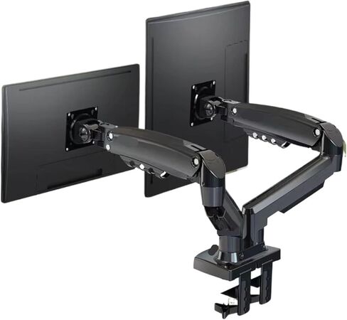 F160 Computer Dual Screen Monitor Stand Up and Down Lifting Telescopic Adjustable Hanging Stand Dual Screen Desktop Rotating Stand in Saudi Arabia