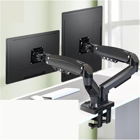F160 Computer Dual Screen Monitor Stand Up and Down Lifting Telescopic Adjustable Hanging Stand Dual Screen Desktop Rotating Stand in Saudi Arabia