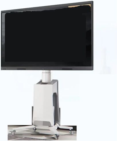 G85 (55-85 inches) floor-standing TV bracket remote control lifting mobile rack touch machine(White) in Saudi Arabia