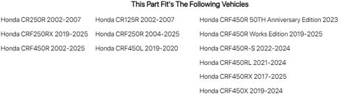 طقم فواصل العجلات الأمامية من الألومنيوم من Tusk لسيارة HONDA CRF450R 2002-2023 in Saudi Arabia