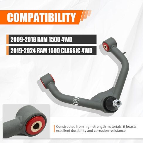 Front Upper Control Arms with Ball Joint for 2005-2024 Toyota Tacoma & Hilux & Fortuner,2-4" Lift Tubular Control Arms Replacement OEM Arms in Kuwait