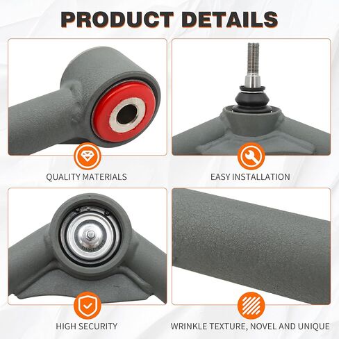 Front Upper Control Arms with Ball Joint for 2005-2024 Toyota Tacoma & Hilux & Fortuner,2-4" Lift Tubular Control Arms Replacement OEM Arms in Kuwait