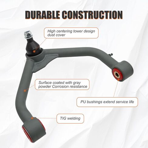 Front Upper Control Arms with Ball Joint for 2005-2024 Toyota Tacoma & Hilux & Fortuner,2-4" Lift Tubular Control Arms Replacement OEM Arms in Kuwait