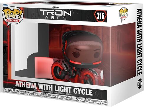 فانكو بوب! Ride: Tron: Ares - Athena with Light Cycle - مجسم من الفينيل قابل للتجميع - فكرة هدية - بضائع رسمية - ألعاب للأطفال والكبار - محبي الأفلام - مجسم نموذجي لهواة الجمع والعرض in Saudi Arabia