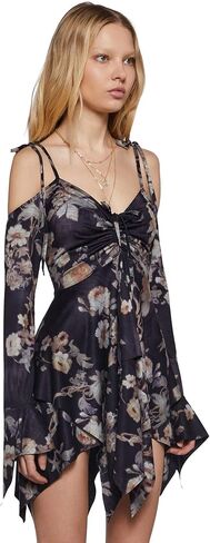 Dolls Kill F is for Fairies Handkerchief Dress by Current Mood - Off-Shoulder, Custom Fit Dress, Perfect for Fairycore Fashion - White, XX-Large in Kuwait