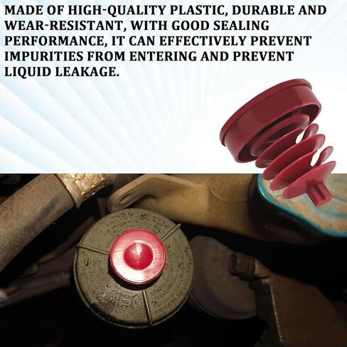 قطعتان من غطاء مضخة التوجيه الهيدروليكي، غطاء قابس غطاء الخزان استبدال OEM#53697-SB3-952، أغطية خزان التوجيه باللون الأحمر متوافقة مع Honda Accord Odyssey in Kuwait