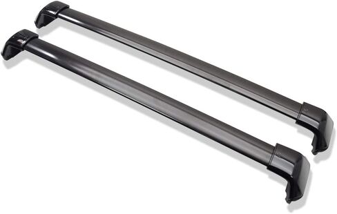 Cross Bars Compatible with 2012-2016 Honda CRV, Factory Style Aluminum Black Roof Top Bar Luggage Carrier by IKON MOTORSPORTS, 2013 2014 2015 in Saudi Arabia