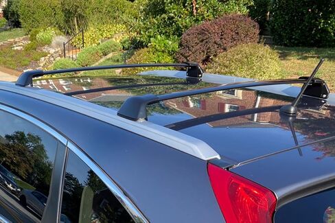 Cross Bars Compatible with 2012-2016 Honda CRV, Factory Style Aluminum Black Roof Top Bar Luggage Carrier by IKON MOTORSPORTS, 2013 2014 2015 in Saudi Arabia