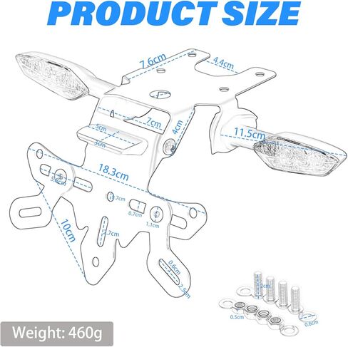 XSR155 Fender Eliminator Kit - Tail Tidy Compatible with 2019-2025 XSR 155 - License Plate Bracket Mount Holder Tail Light with Stock & Aftermarket Turn Signal (Clear) in Saudi Arabia