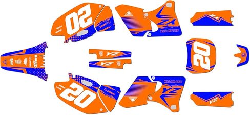 Graphics Kit for Yamaha YZ250F, YZ400F and YZ426F (1998-2002) Spear Series White 16 Mil - On/Off The Road - Dirt Pit Bike Motorcycle Sticker, Dirtbike Racing Decal no-Plastics in Saudi Arabia